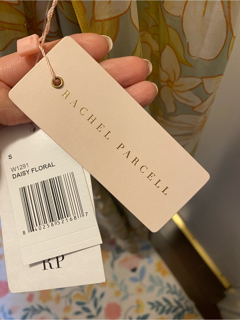 Rachel Parcell Pastel Yellow Floral Tie-Waist Midi Dress - Picture 5 of 8